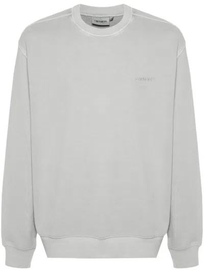 Carhartt Wip Duster Script Cotton Sweatshirt In Grey
