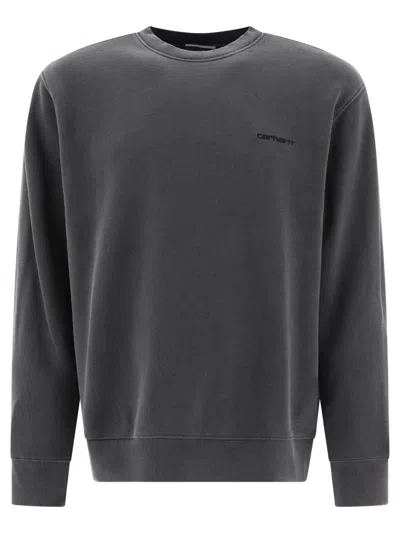 Carhartt Duster Script Sweatshirts In Grey