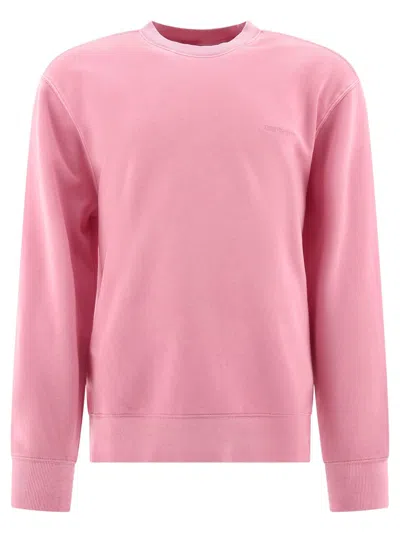 Carhartt Wip "duster Script" Sweatshirt In Pink
