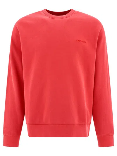 Carhartt Duster Script Sweatshirts In Red