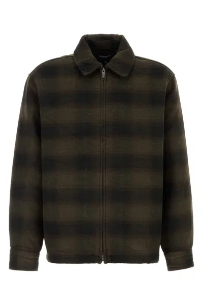 Carhartt Wip Embroidered Checked Flannel Alton Jacket In Metallic