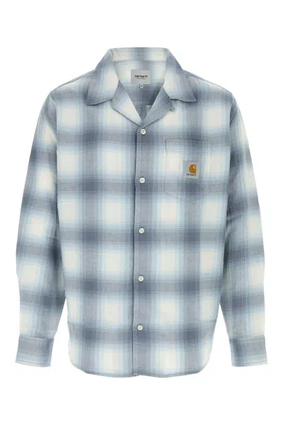 Carhartt Wip Embroidered Long-sleeve Tyers Shirt In Cotton In Blue