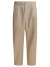 Carhartt Tailored Trousers With Front Pleats And Pockets In Neutral