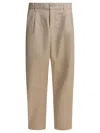 Carhartt Tailored Trousers With Front Pleats And Pockets In Neutral