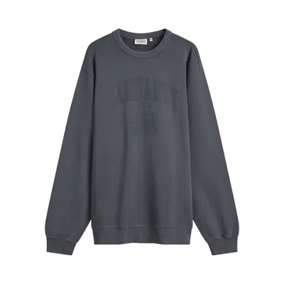 Pre-owned Carhartt Wip Faded Pond Corps Sweatshirt 'deep Night' | Black | Men's Size M