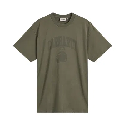 Pre-owned Carhartt Wip Faded Pond Corps T-shirt 'cypress (heavy Stone Wash)' | Green | Men's Size S