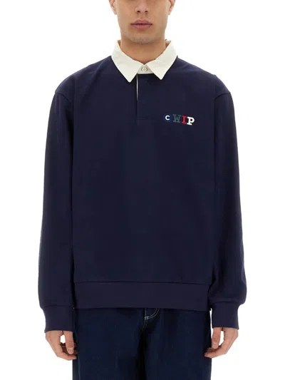 Carhartt Wip Flags Rugby Sweatshirt In Blue