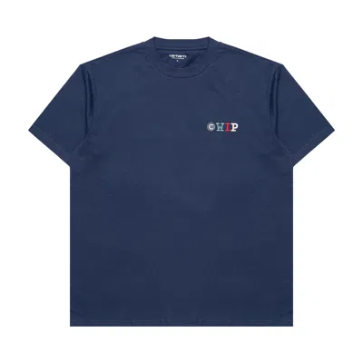 Pre-owned Carhartt Wip Flags T-shirt 'space' | Blue | Men's Size Xl