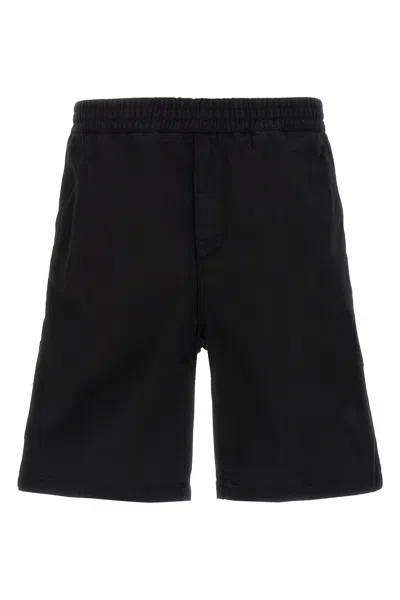 Carhartt Flint Short Shorts In Black Cotton