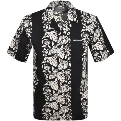 Carhartt Wip Floral Short Sleeve Shirt Black