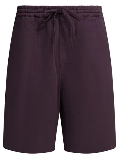 Carhartt Wip "floyde" Sweatpants Short In Purple