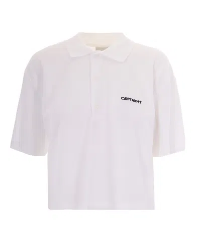 Carhartt Wip Garment Washed Piqué Women's Mini T-shirt In White  Black