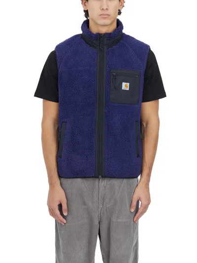 Carhartt Wip Gilet In Pile Prentis In Purple