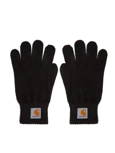 Carhartt Logo Gloves In Black  