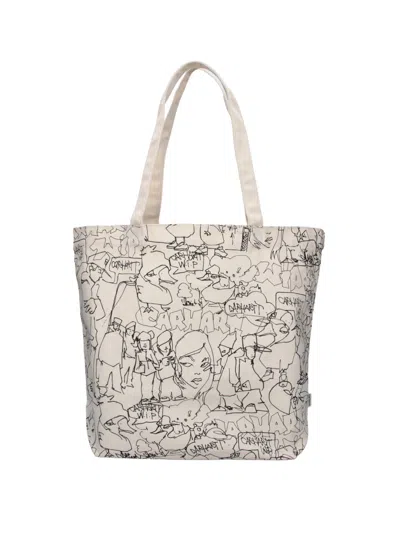 Carhartt Wip Graphic Print Tote Bag In White