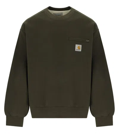 CARHARTT CARHARTT WIP DETROIT OLIVE GREEN SWEATSHIRT