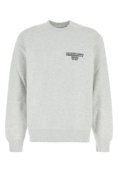 Carhartt Cotton Alumni Sweat With Ribbed Cuffs And Hem In Gray