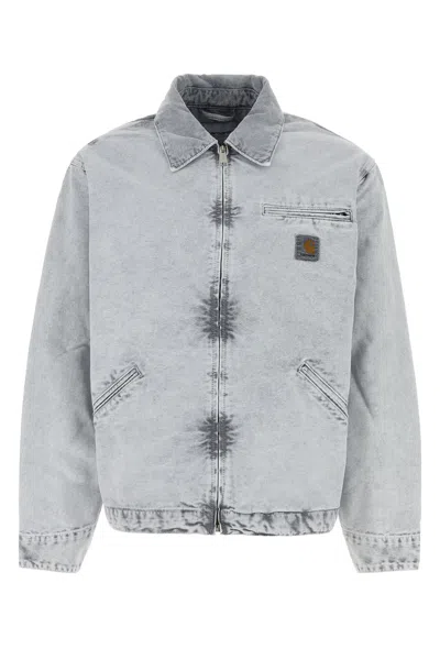 Carhartt Wip Grey Denim Og Detroit Jacket In Gray
