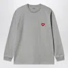 Carhartt Heart-patch Long-sleeved T-shirt In Gray
