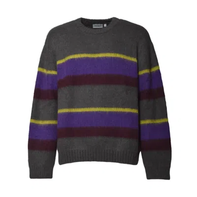 Carhartt Wip Grey Striped Wool Merton Pullover In Multi