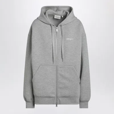 Carhartt Wip Grey Zip Sweatshirt In Cotton Blend In Gray
