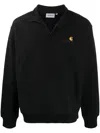 Carhartt Wip Half Zip American Script Sweat In Brown