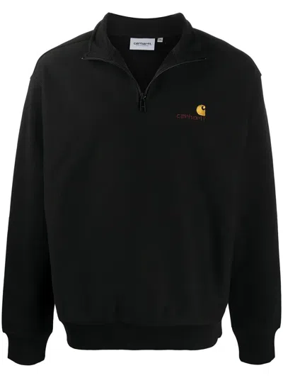 CARHARTT CARHARTT WIP HALF ZIP AMERICAN SCRIPT SWEAT