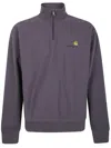Carhartt Wip "half Zip American Script" Sweat Clothing In Gray