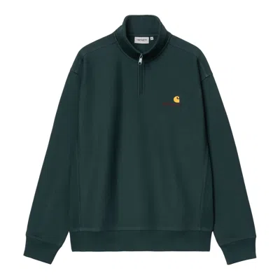 CARHARTT CARHARTT WIP HALF ZIP AMERICAN SCRIPT SWEAT