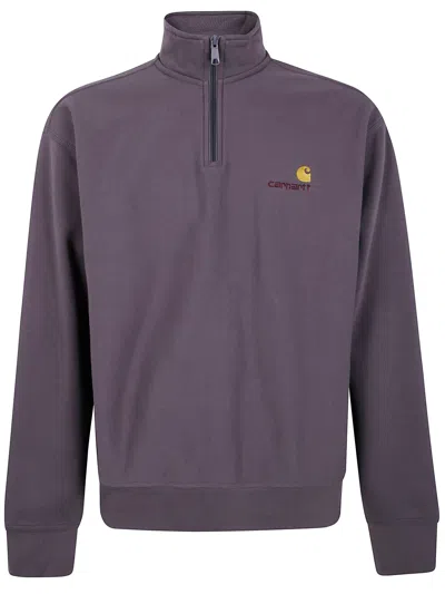 CARHARTT CARHARTT WIP "HALF ZIP AMERICAN SCRIPT" SWEAT