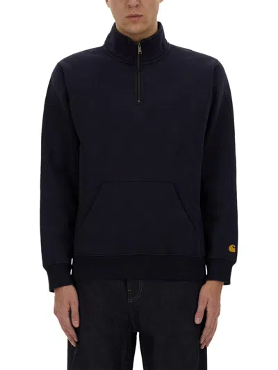 Carhartt Wip Half Zipper Sweatshirt In Black