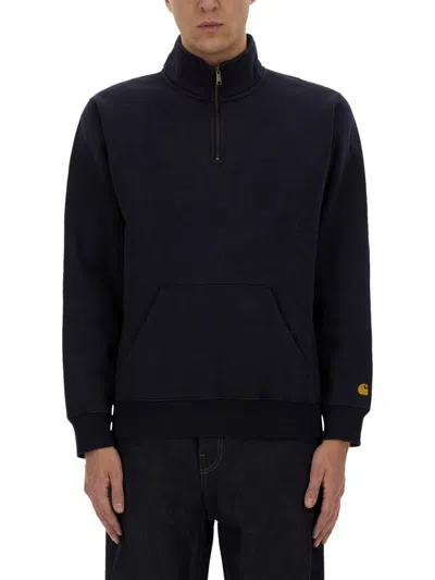 Carhartt Wip Half Zipper Sweatshirt In Blue
