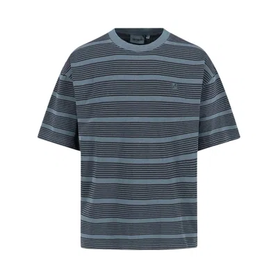 Pre-owned Carhartt Wip Hanson Tee 'hanson Stripe/kale Green' | Multi-color | Men's Size Xl
