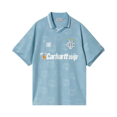 Pre-owned Carhartt Wip Hartt's Football T-shirt 'bluebird' | Men's Size Xxl