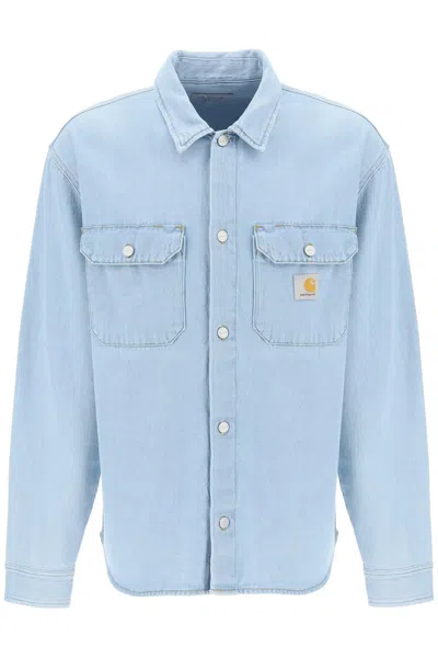 Carhartt Misty Sky Walter Shirt Jacket In Blue