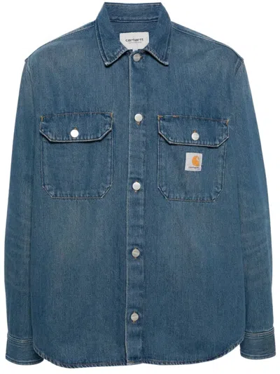 Carhartt Wip Harvey Shirt Jac Clothing In Blue