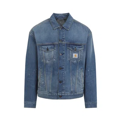Carhartt Helston Painters Faded Denim Jacket In Blue