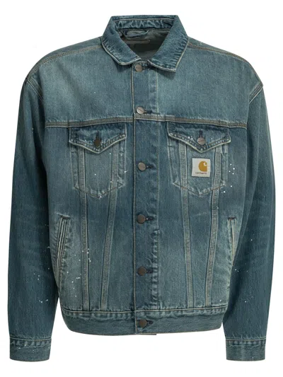 Carhartt Wip "helston" Denim Jacket In Blue