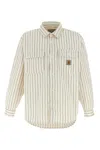 Carhartt Hendry Striped Shirt Jacket Wax/dark Navy In Neutral