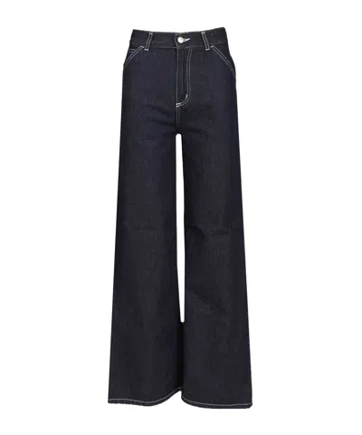 Carhartt Wip High-waist Wide-leg Jeans In Black
