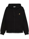 Carhartt Wip "hooded American Script" Jacket In Black