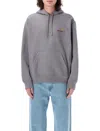 Carhartt Wip Hooded American Script Sweatshirt In Grey
