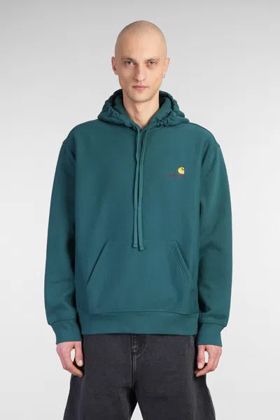 Carhartt Wip Hooded American Sweatshirt In Green