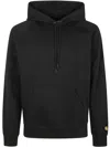 Carhartt Wip Cotton-blend Hoodie With Logo Print In Black