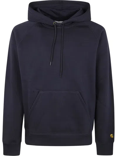 Carhartt Wip Hooded Chase Sweat Clothing In Blue