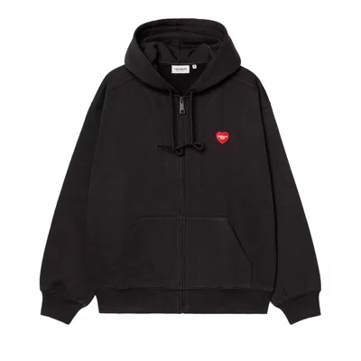 Pre-owned Carhartt Wip Hooded Heart Ii Hartt Sweat Jacket 'black' | Men's Size M