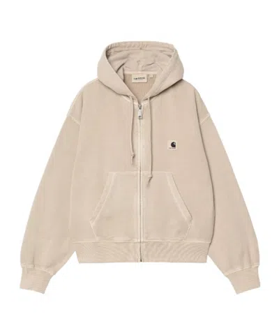 Carhartt Wip Hooded Nelson Zipped Jacket In Neutral
