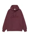 Carhartt Embroidered-logo Hooded Sweatshirt In Brown