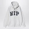 Carhartt Wip Hooded Wip Sweat Jacket Colour Ash Heather In Gray