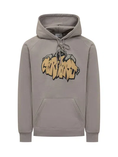 Carhartt Wip Hooded Yute Sweat In Gray